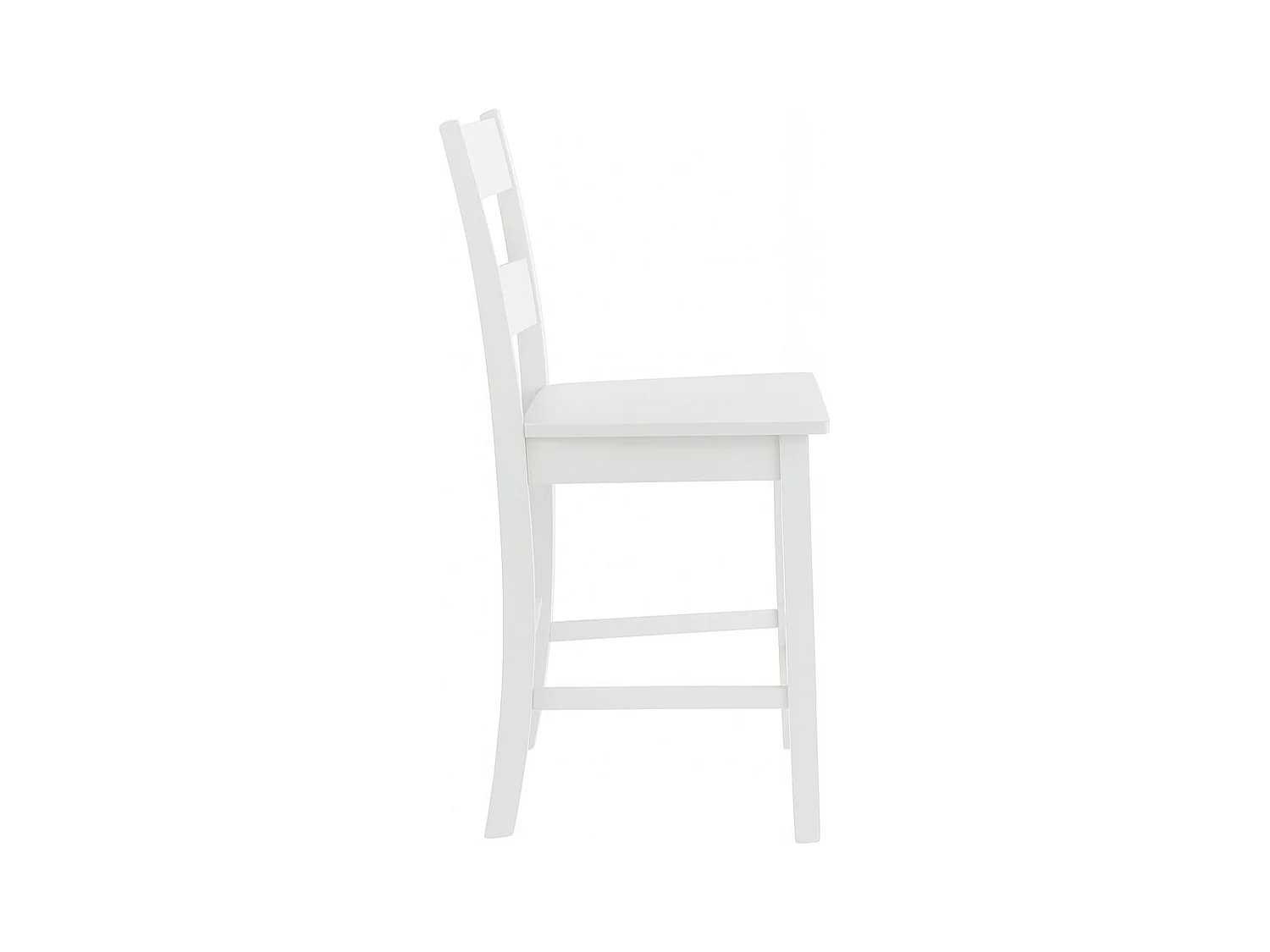 Pack de 2 taburetes de 96x41x47 cm en madera maciza lacada en color blanco Tole