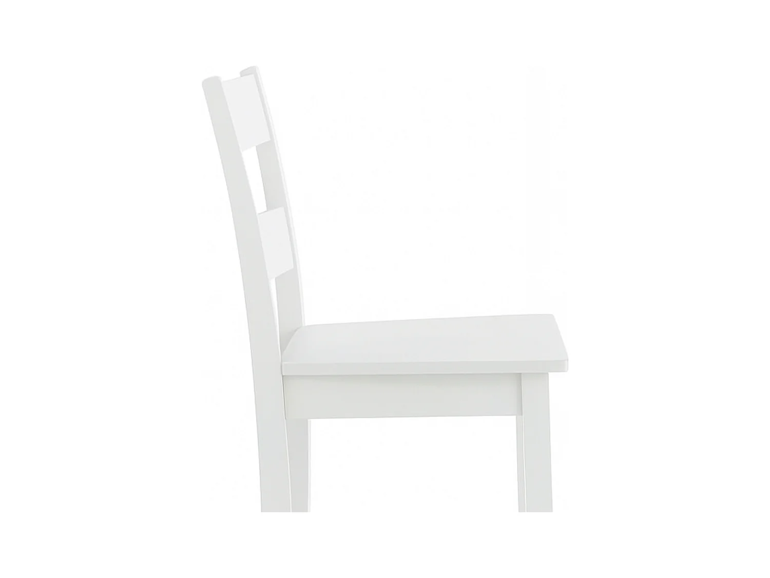 Pack de 2 taburetes de 96x41x47 cm en madera maciza lacada en color blanco Tole