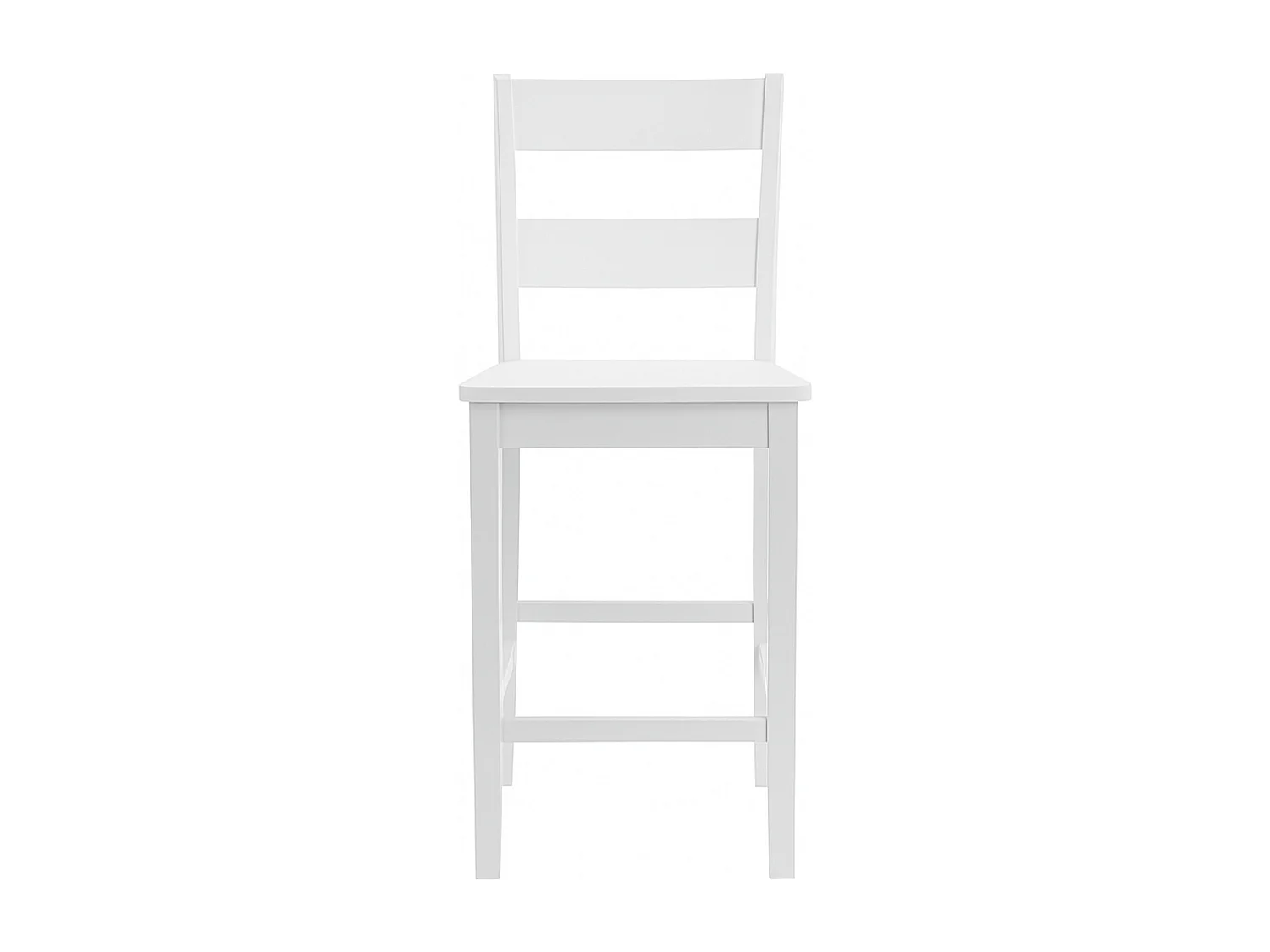 Pack de 2 taburetes de 96x41x47 cm en madera maciza lacada en color blanco Tole