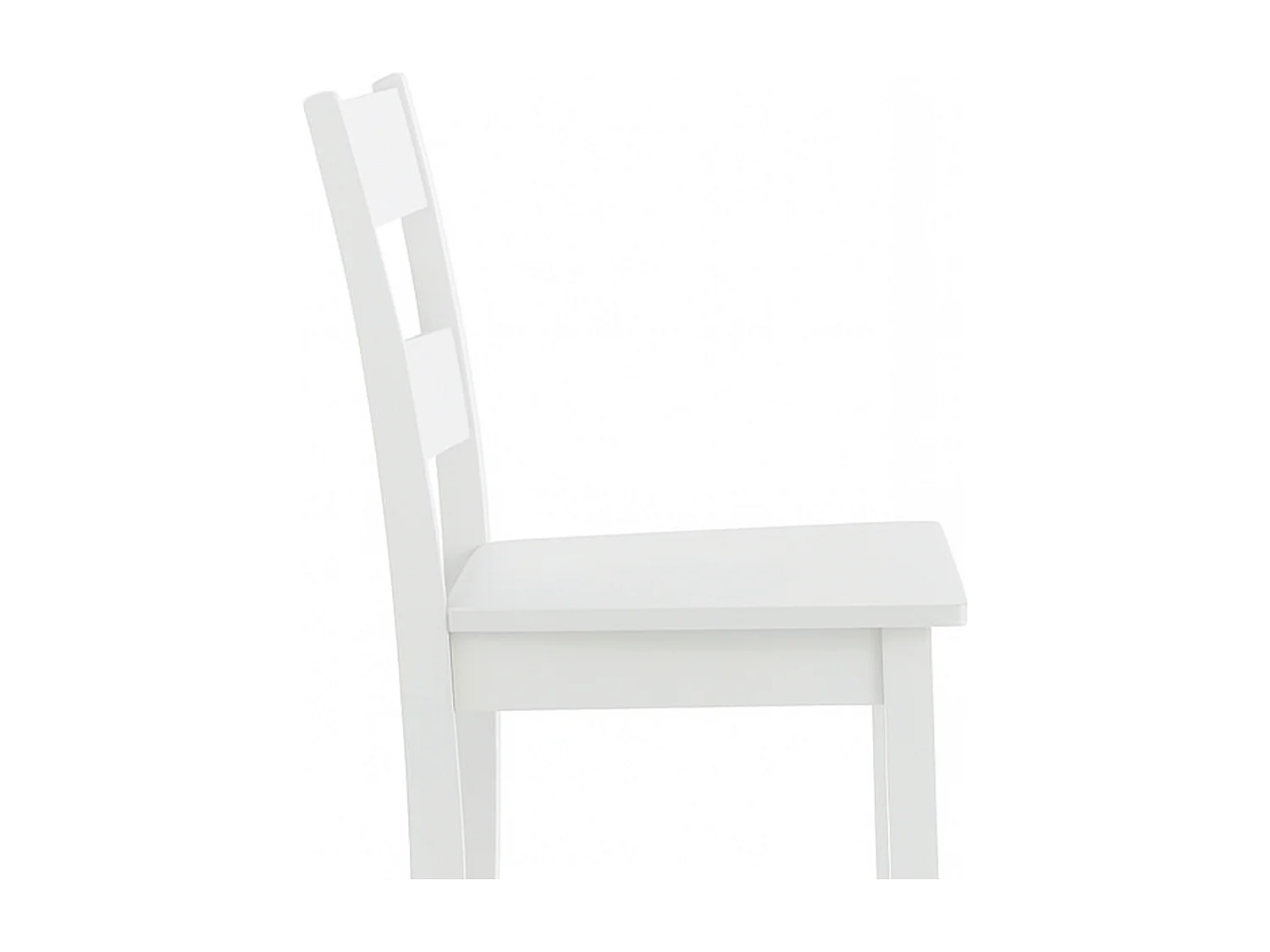 Pack de 2 taburetes de 96x41x47 cm en madera maciza lacada en color blanco Tole