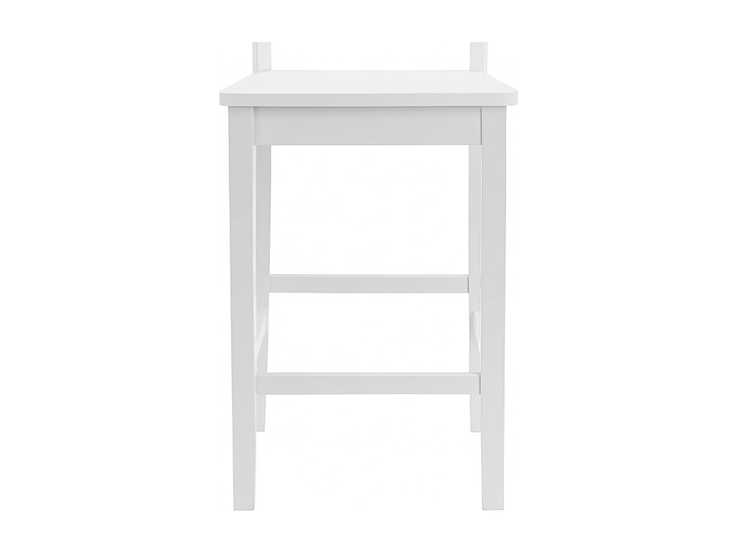 Pack de 2 taburetes de 96x41x47 cm en madera maciza lacada en color blanco Tole