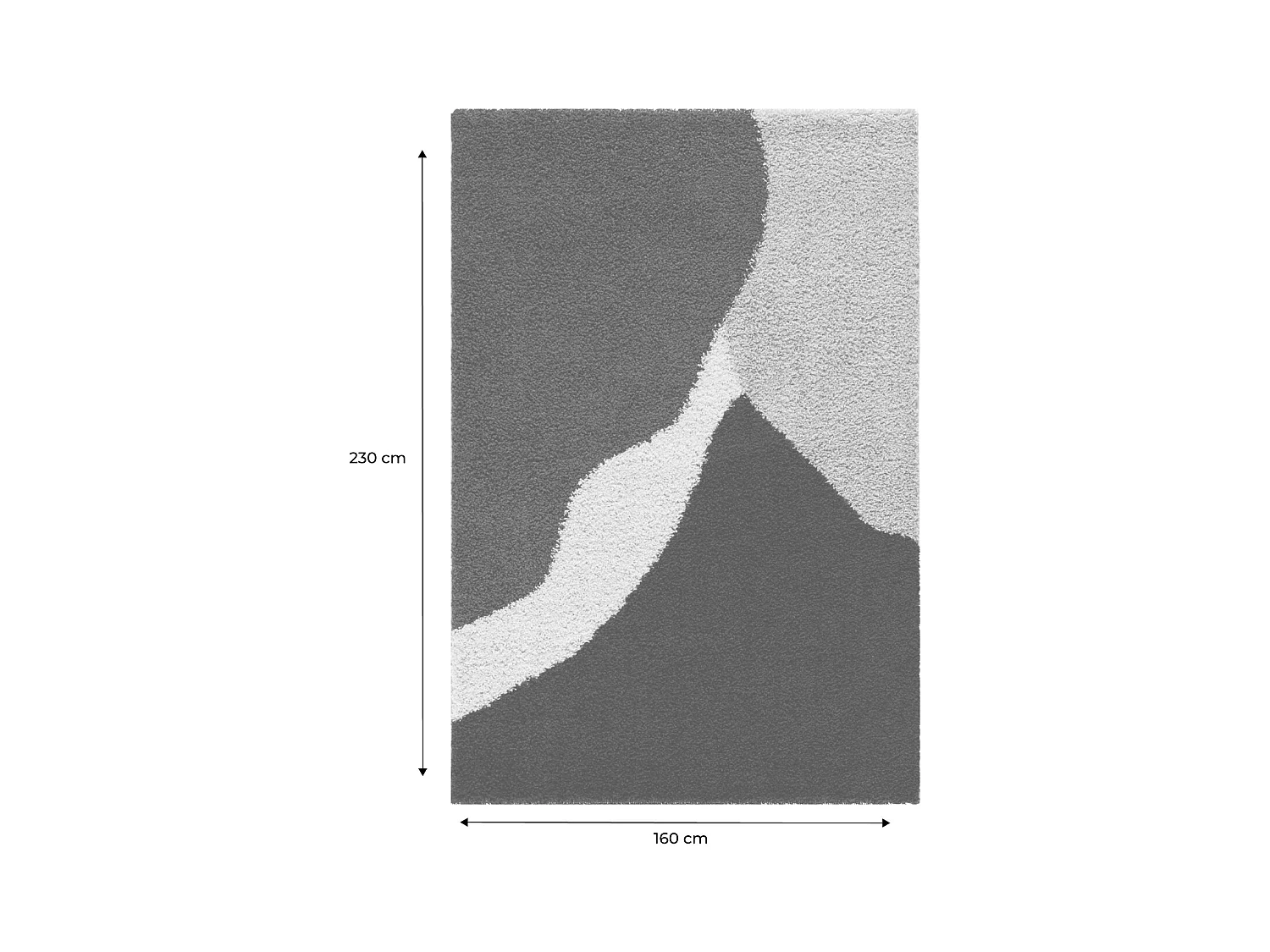 Tappeto da interno shaggy motivi geometrici beige, marrone, nero