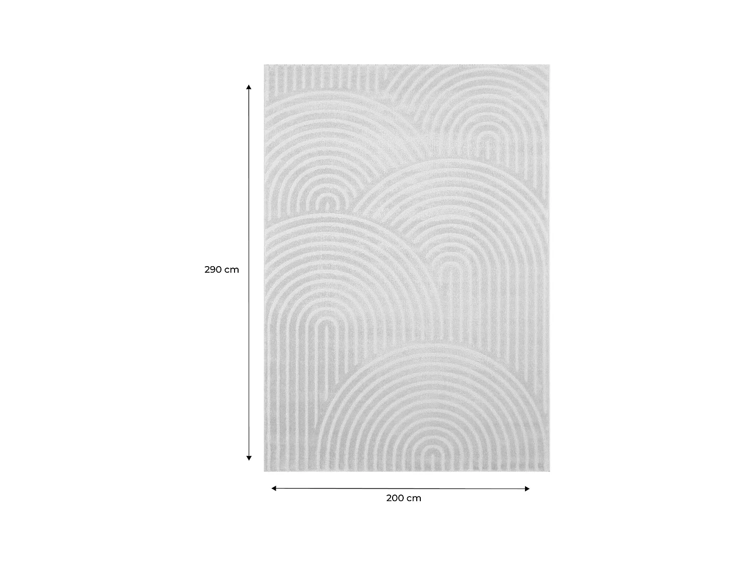 Tapis intérieur motif arches beige 200 x 290 cm - Brad