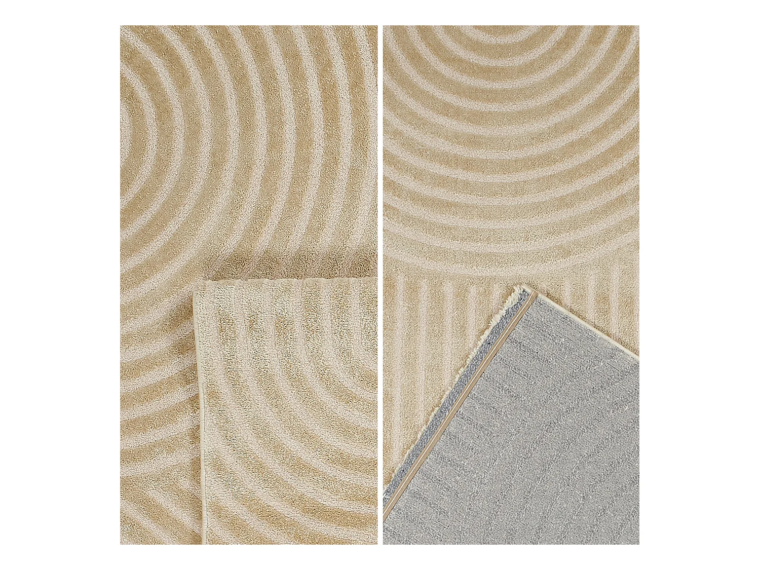 Tapis intérieur motif arches beige 160 x 230 cm - Brad