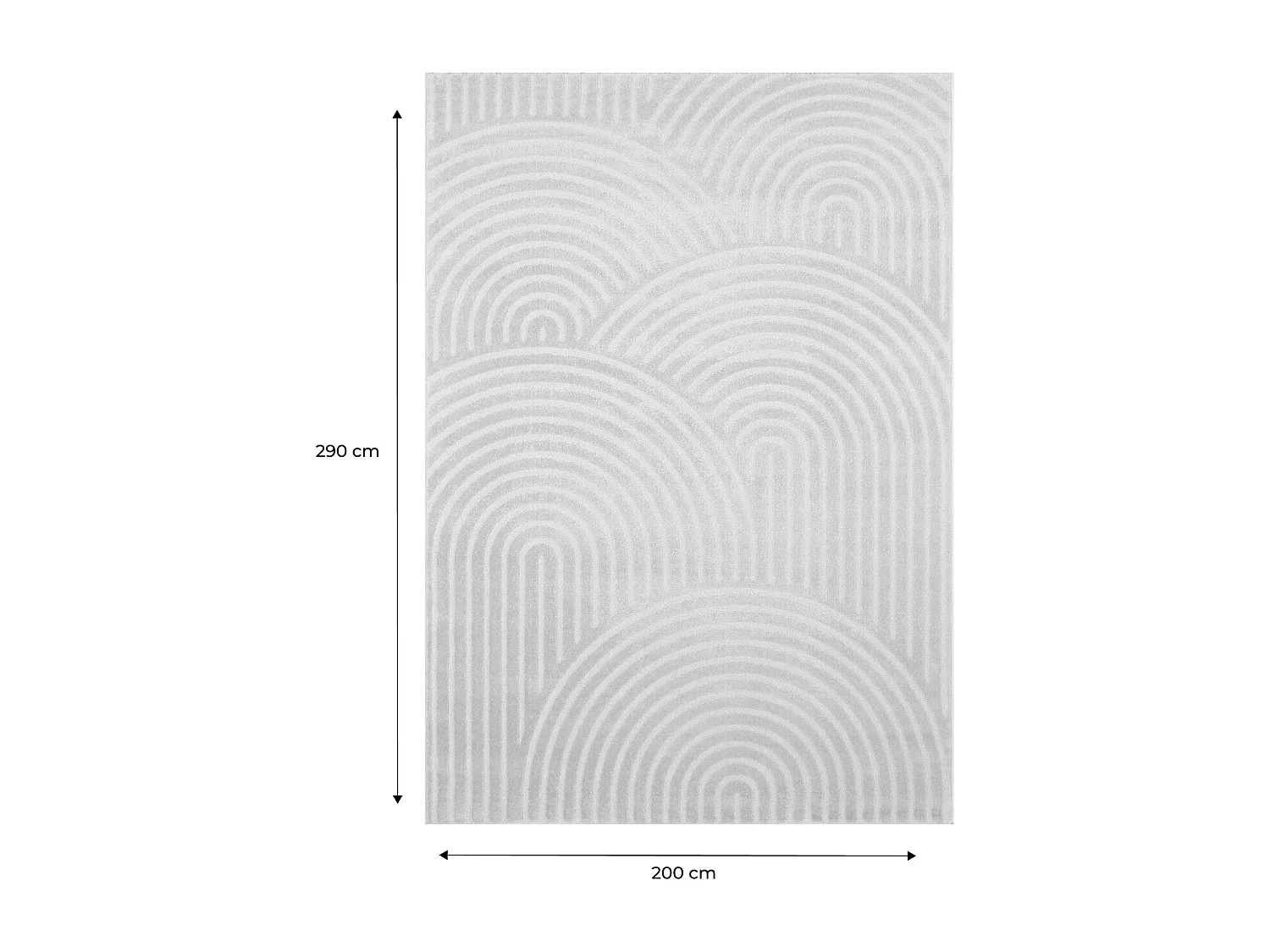 Tapis intérieur motif arches crème 200 x 290 cm - Brad