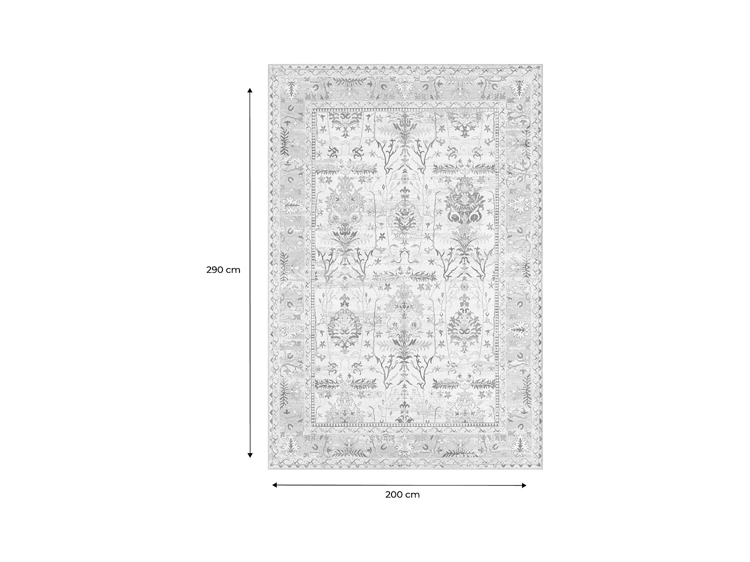 Alfombra interior motivo oriental/persa multicolor