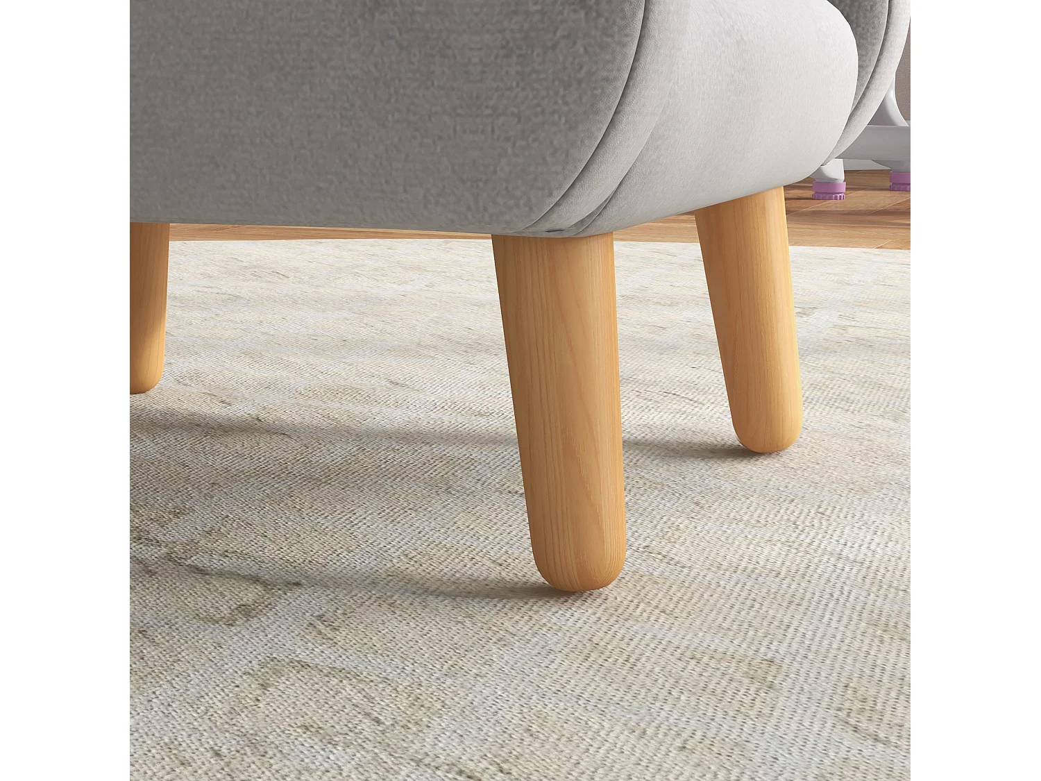 Poltrona per bambini fino 3 anni con braccioli a nuvola grigio