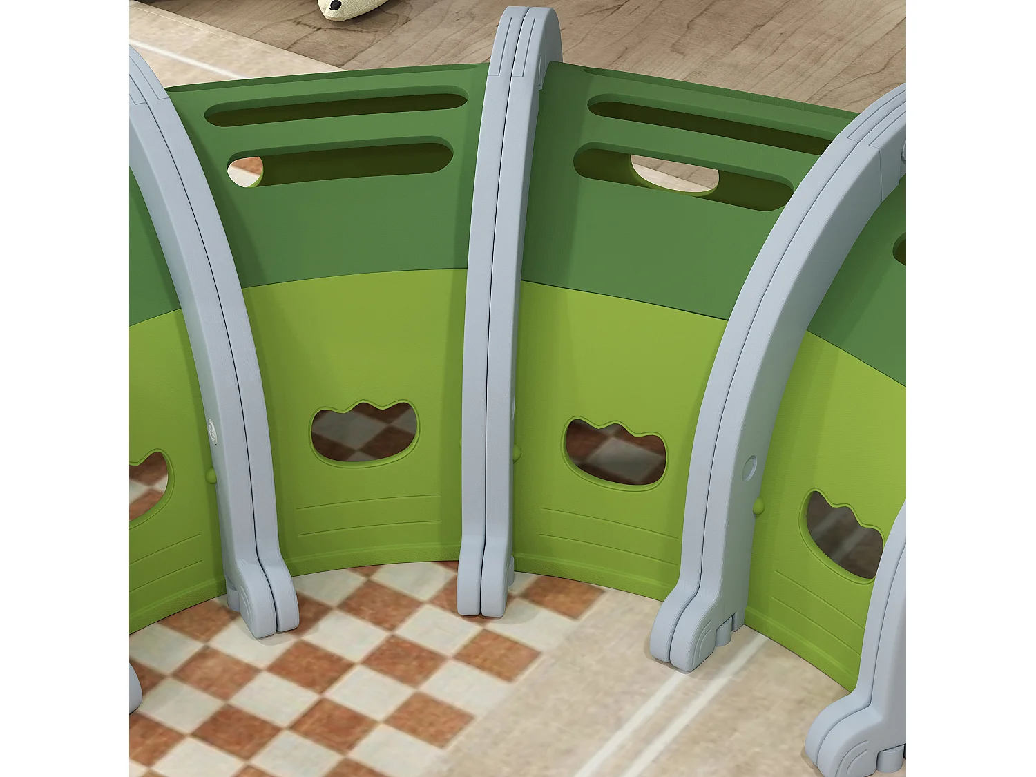 Tunnel per bambini 3-6 anni a coccodrillo in plastica verde