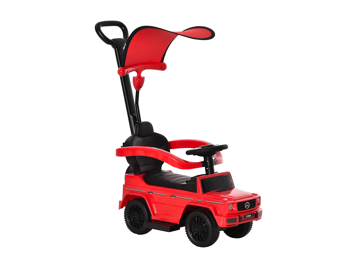 Macchina a spinta per bambini con tettuccio rosso