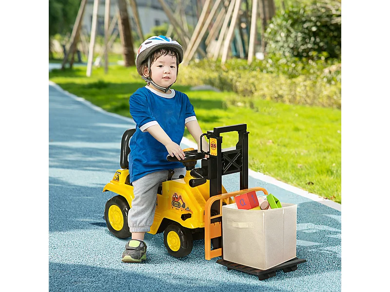 Trattore a pedali per bambini 3-4 anni con muletto in pp e abs