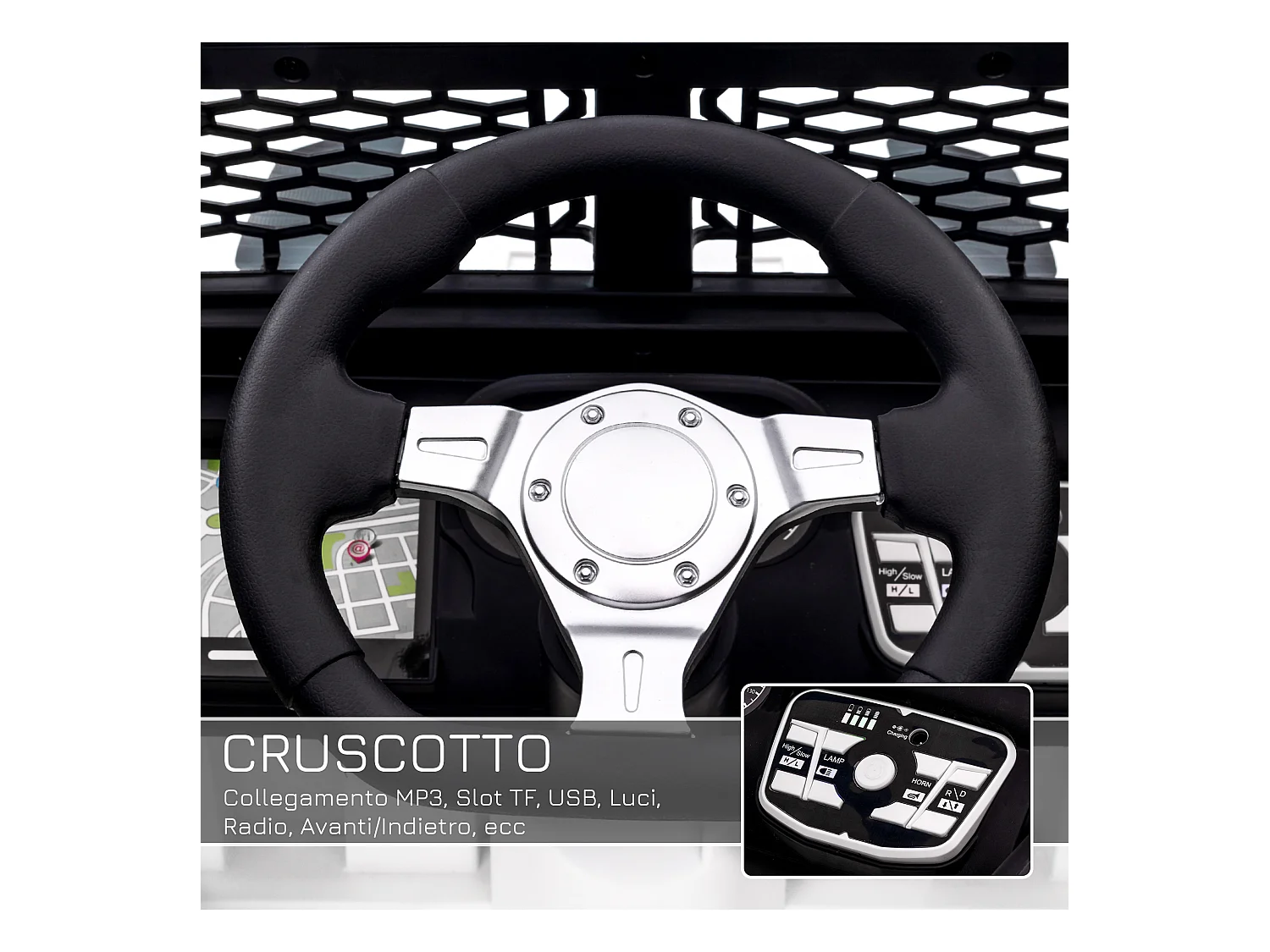 Macchina per bambini 12v jeep con telecomando 2 velocità