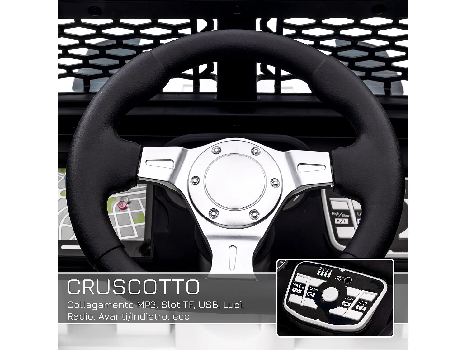 Macchina per bambini 12v jeep con telecomando 2 velocità