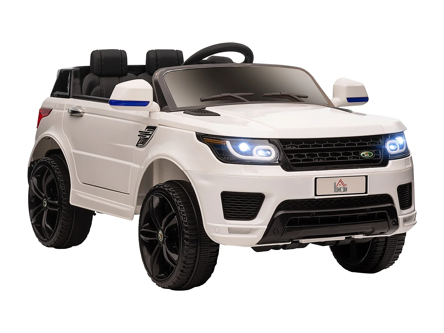 Macchina elettrica per bambini 3-6 anni con telecomando bianco