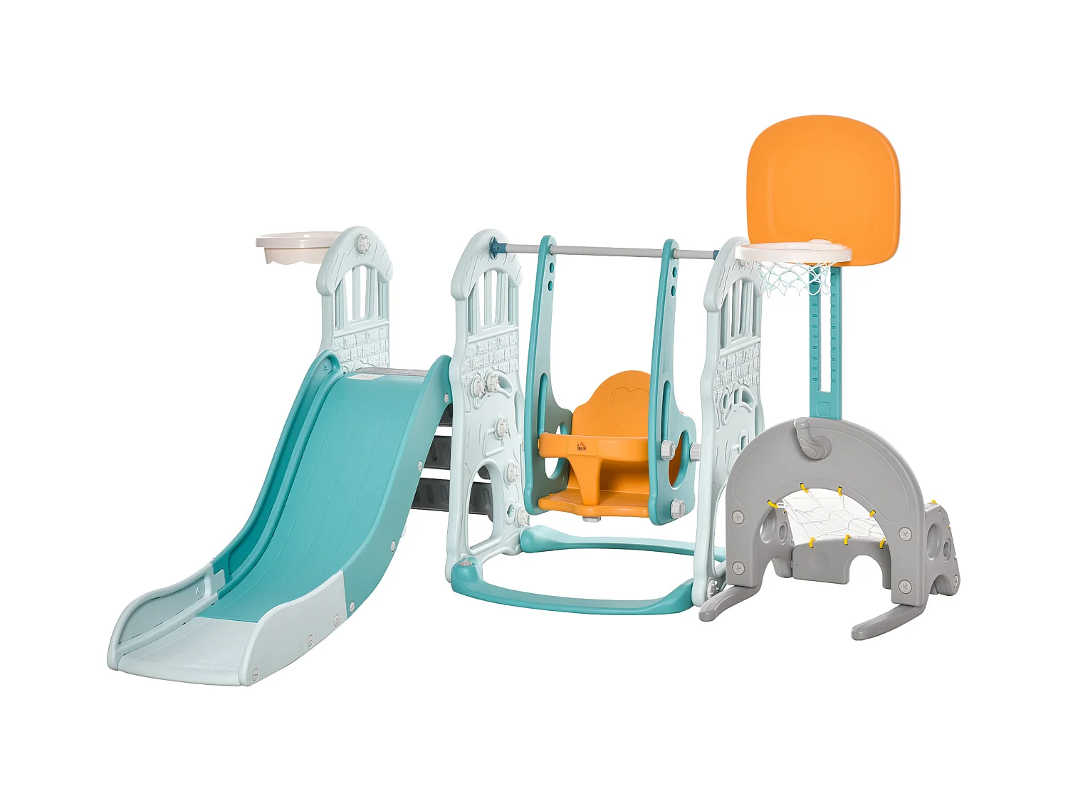 Set scivolo e altalena per bambini 5 in 1 in plastica