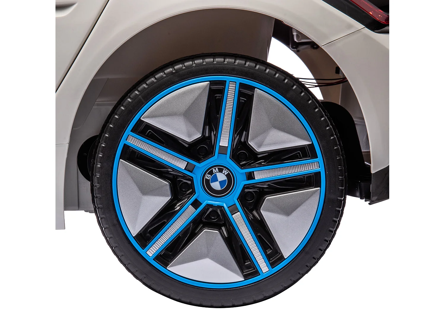 Macchina elettrica per bambini 3-6 anni con telecomando bianco