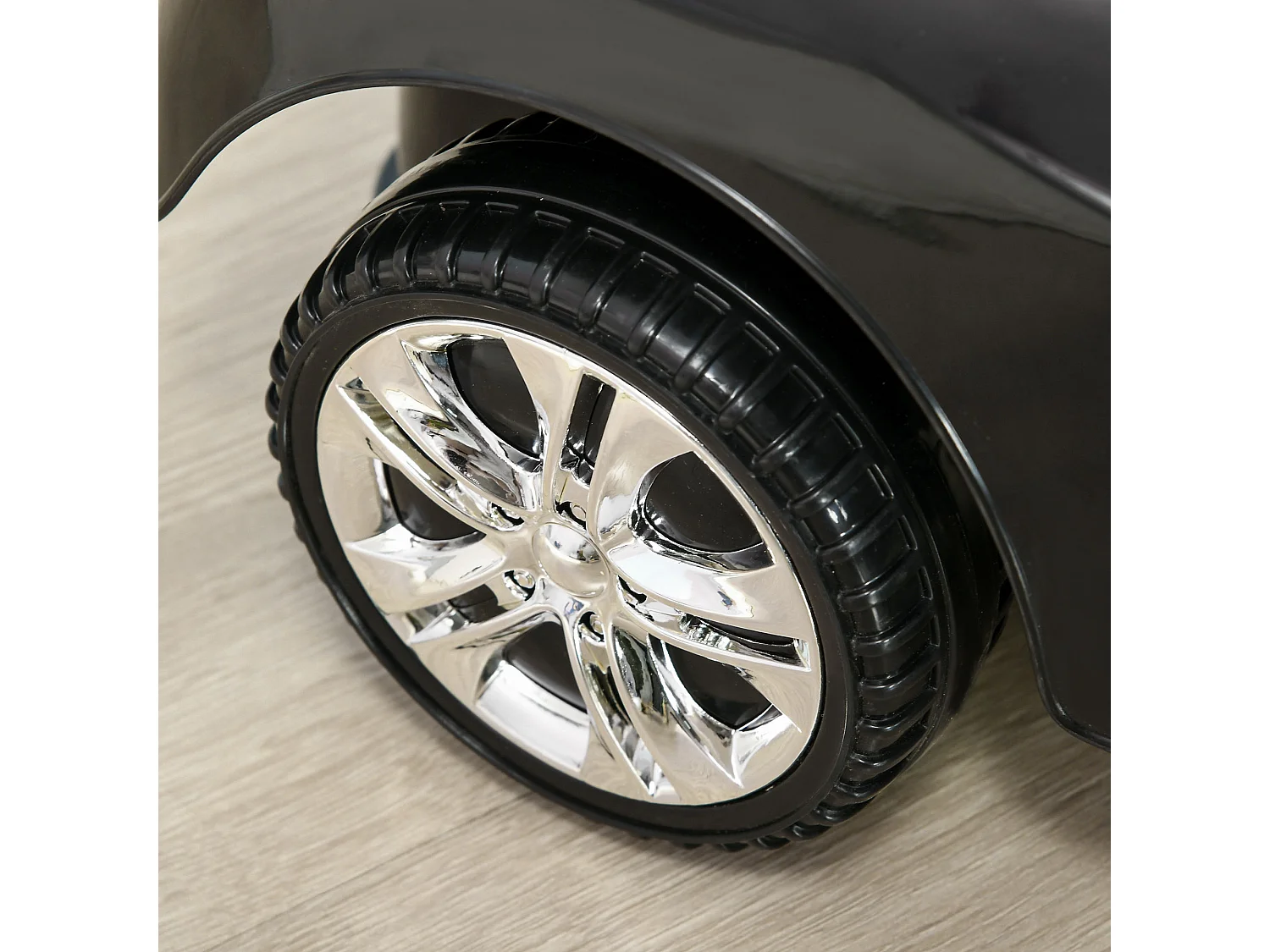 Macchinina per bambini cavalcabile con volante fari e musiche nero