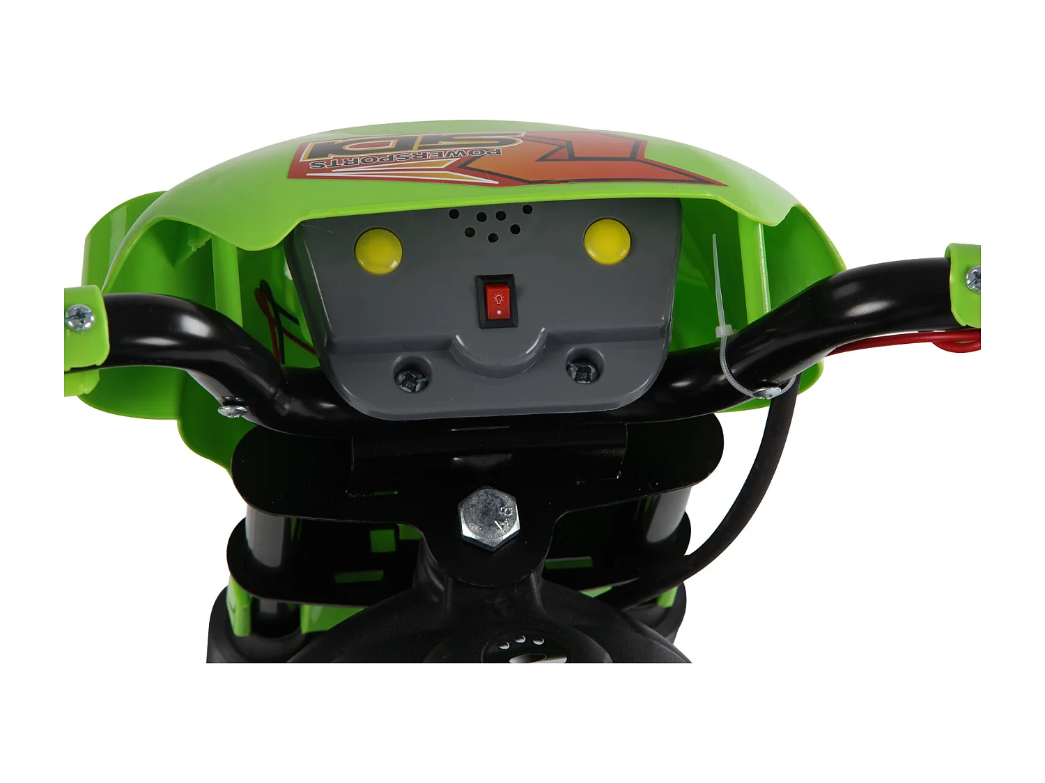 Moto da cross per bambini da 3 anni in su 6v con rotelle verde