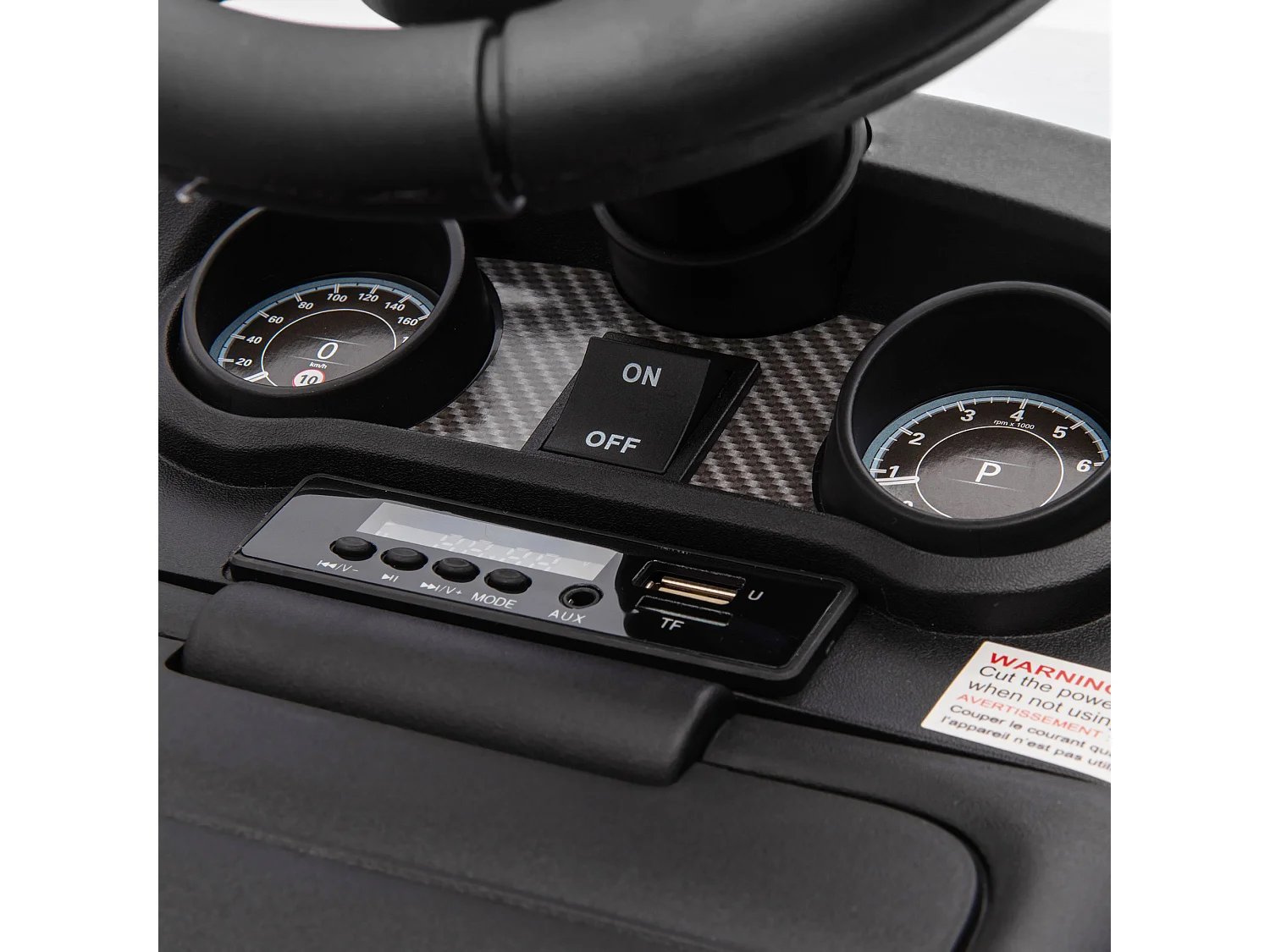 Macchina per bambini land rover elettrica e a spinta 3km/h bianco