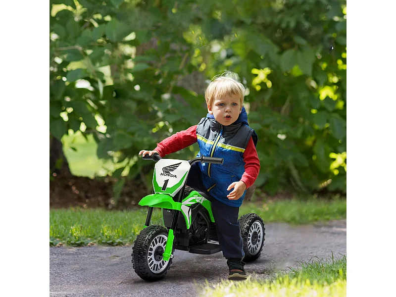 Moto elettrica per bambini 18-36 mesi honda crf450rl verde