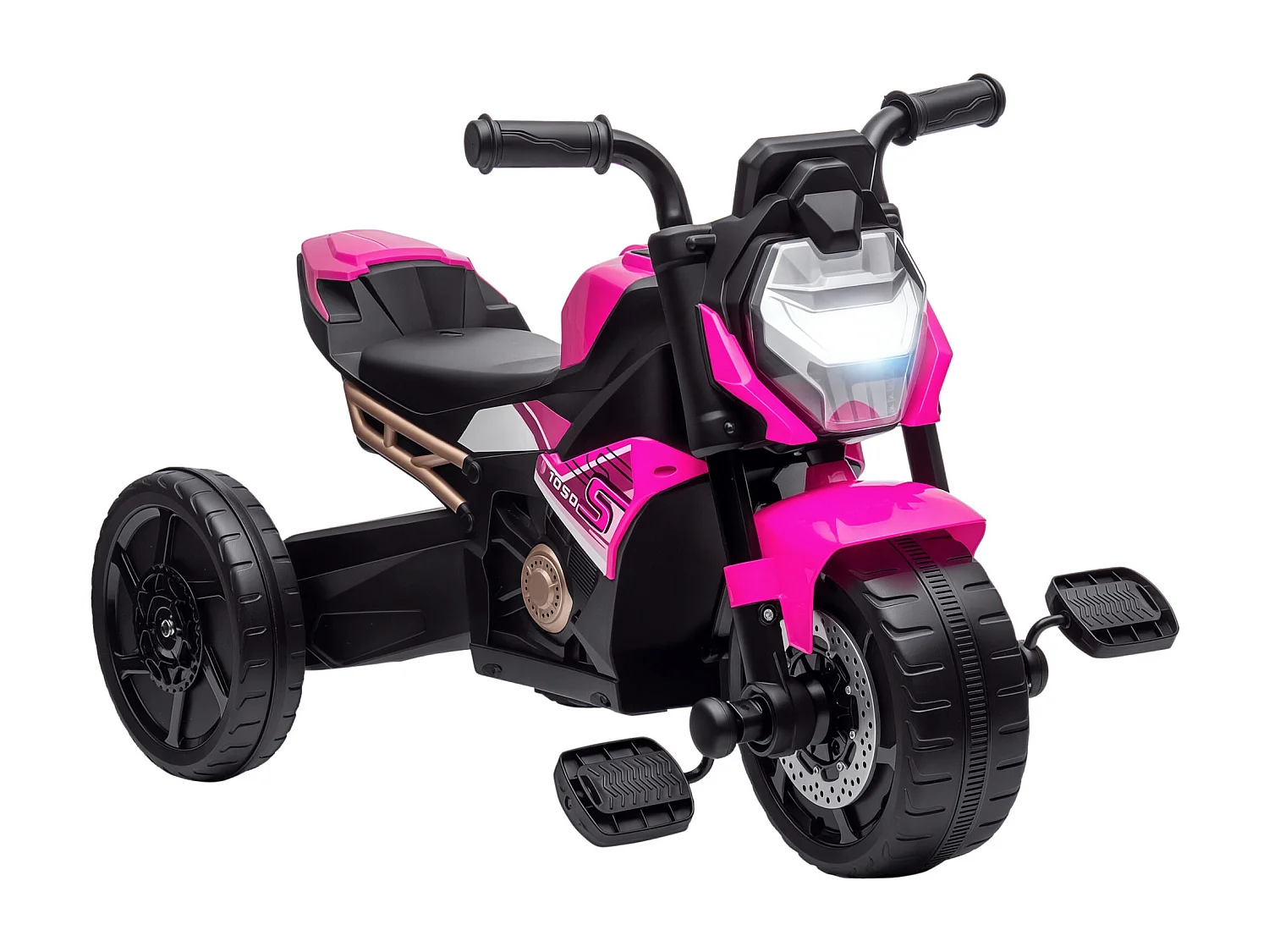 Triciclo per bambini 18-36 mesi design 3 in 1 in pp e acciaio rosa