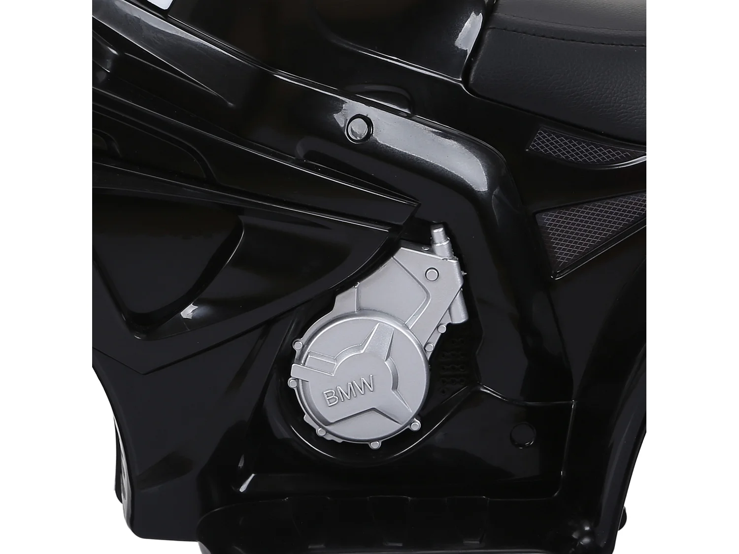 Moto elettrica per bambini licenza bmw con 3 ruote bianco e nero