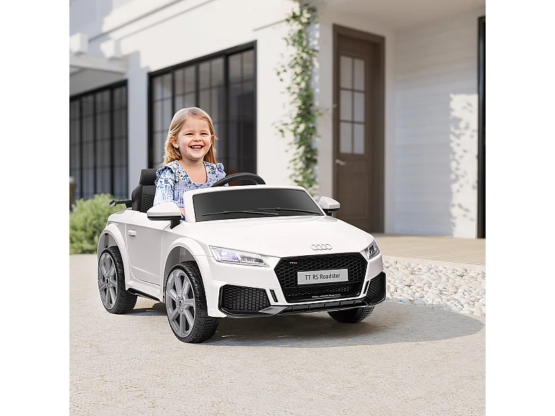 Macchina elettrica per bambini audi tt con telecomando e luci bianco