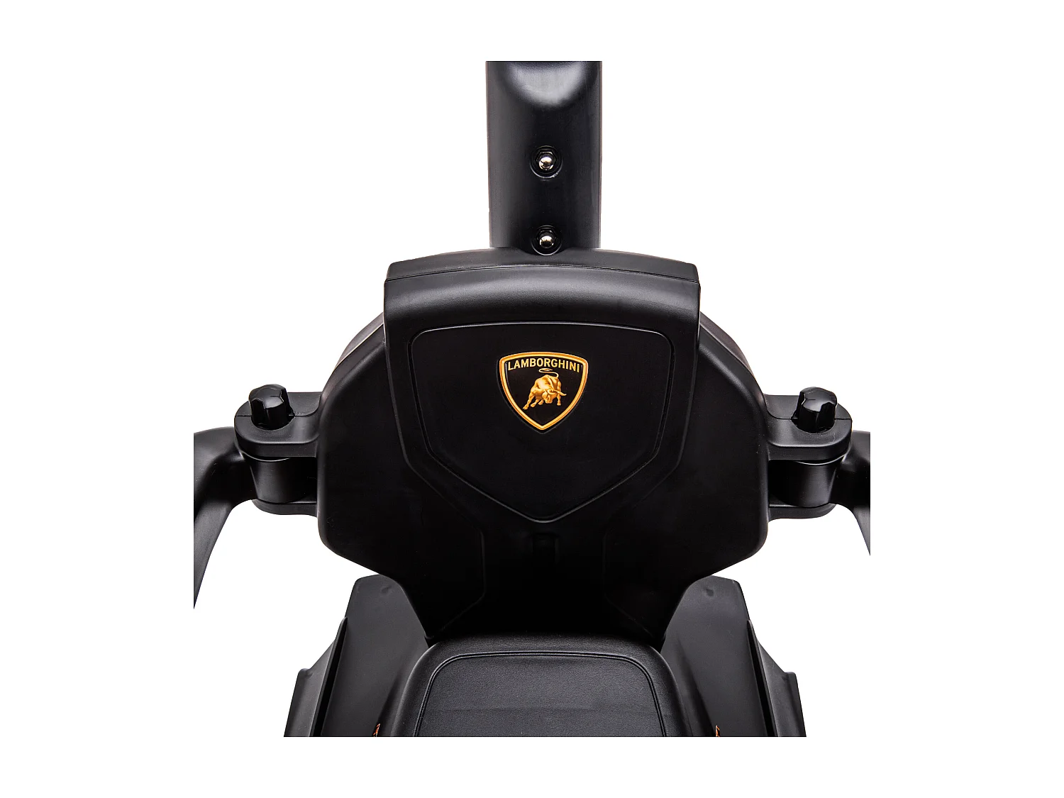 Macchina per bambini con maniglione e barriera di sicurezza arancione