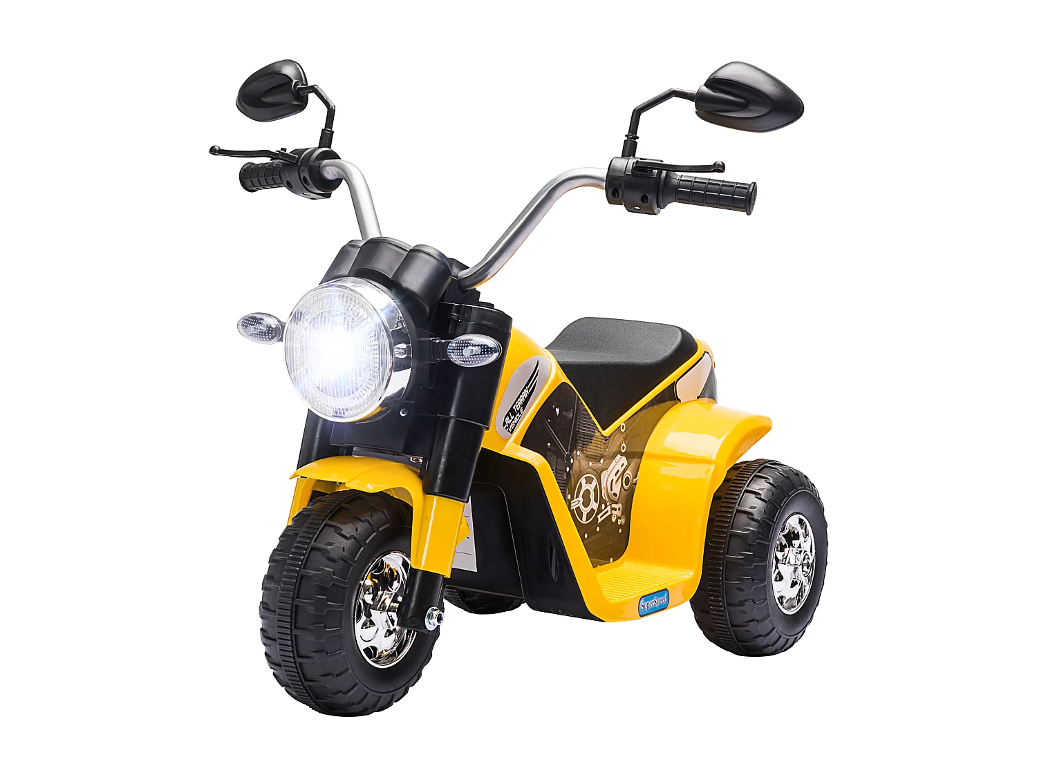 Moto per bambini batteria 6v velocità 2 km/h 3 ruote luci suoni