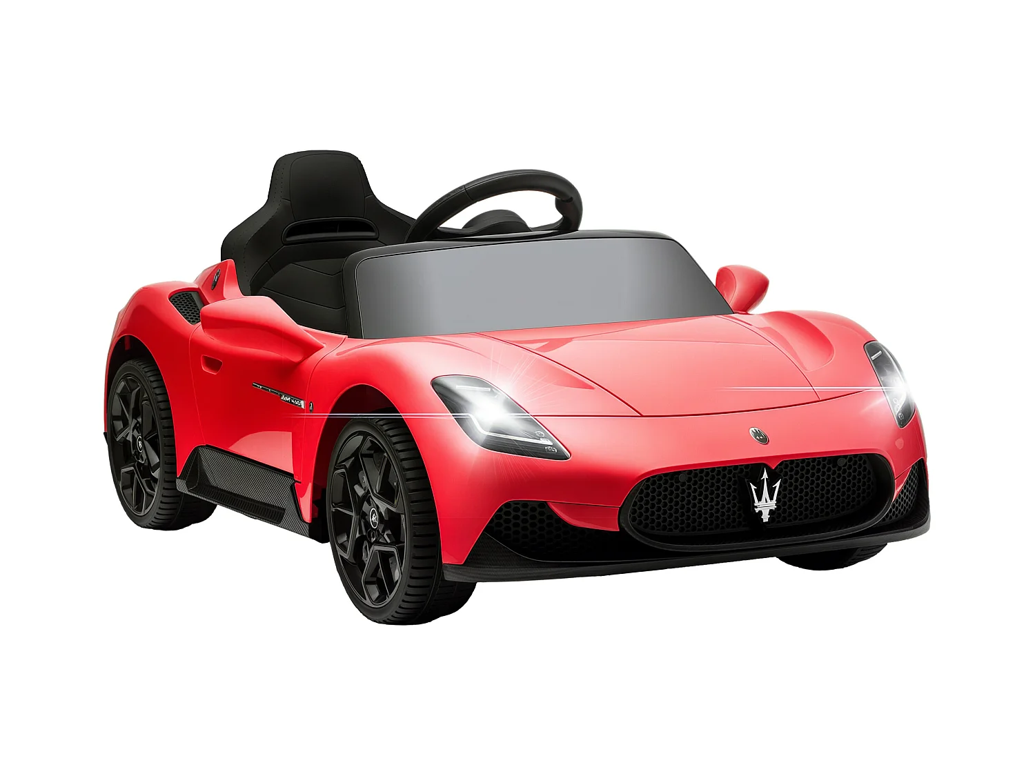Macchina per bambini maserati mc20 con telecomando e fari rosso