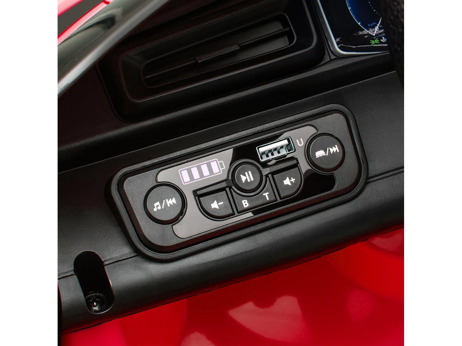 Macchina per bambini maserati mc20 con telecomando e fari rosso