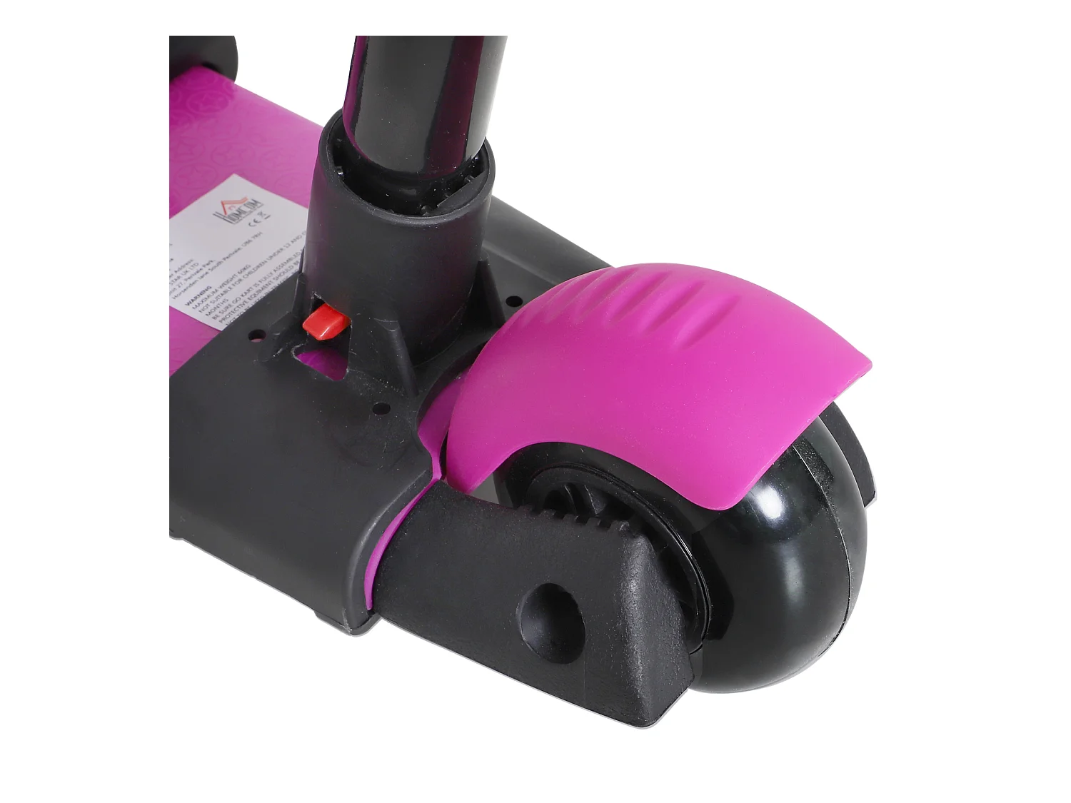 Monopattino 3 ruote per bambini altezza regolabile 62x25x72.5 cm rosa