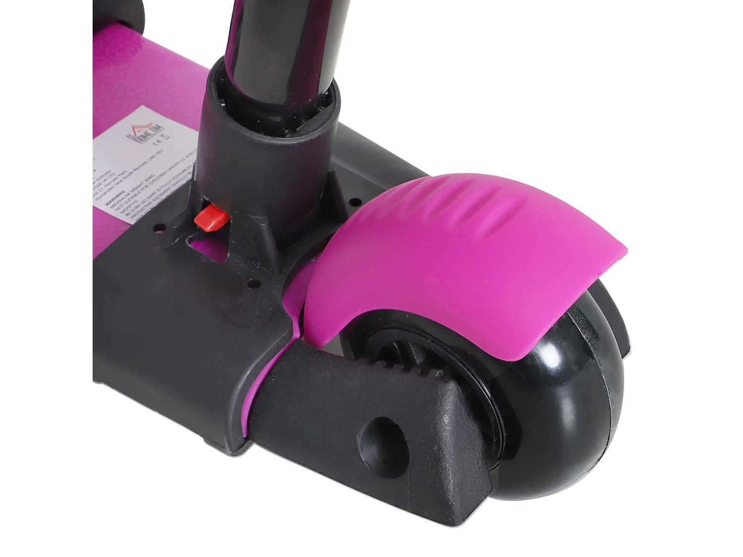 Monopattino 3 ruote per bambini altezza regolabile 62x25x72.5 cm rosa