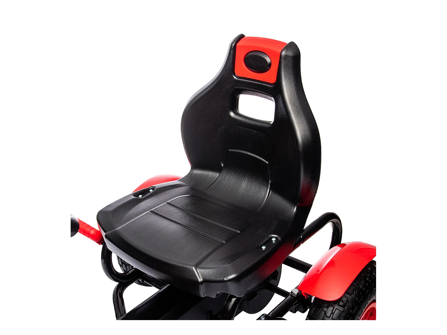 Go kart a pedali per bambini 5-12 anni in plastica e metallo rosso