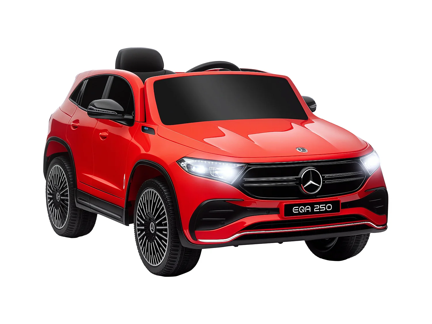 Macchina elettrica per bambini con licenza mercedes benz eqa rossa