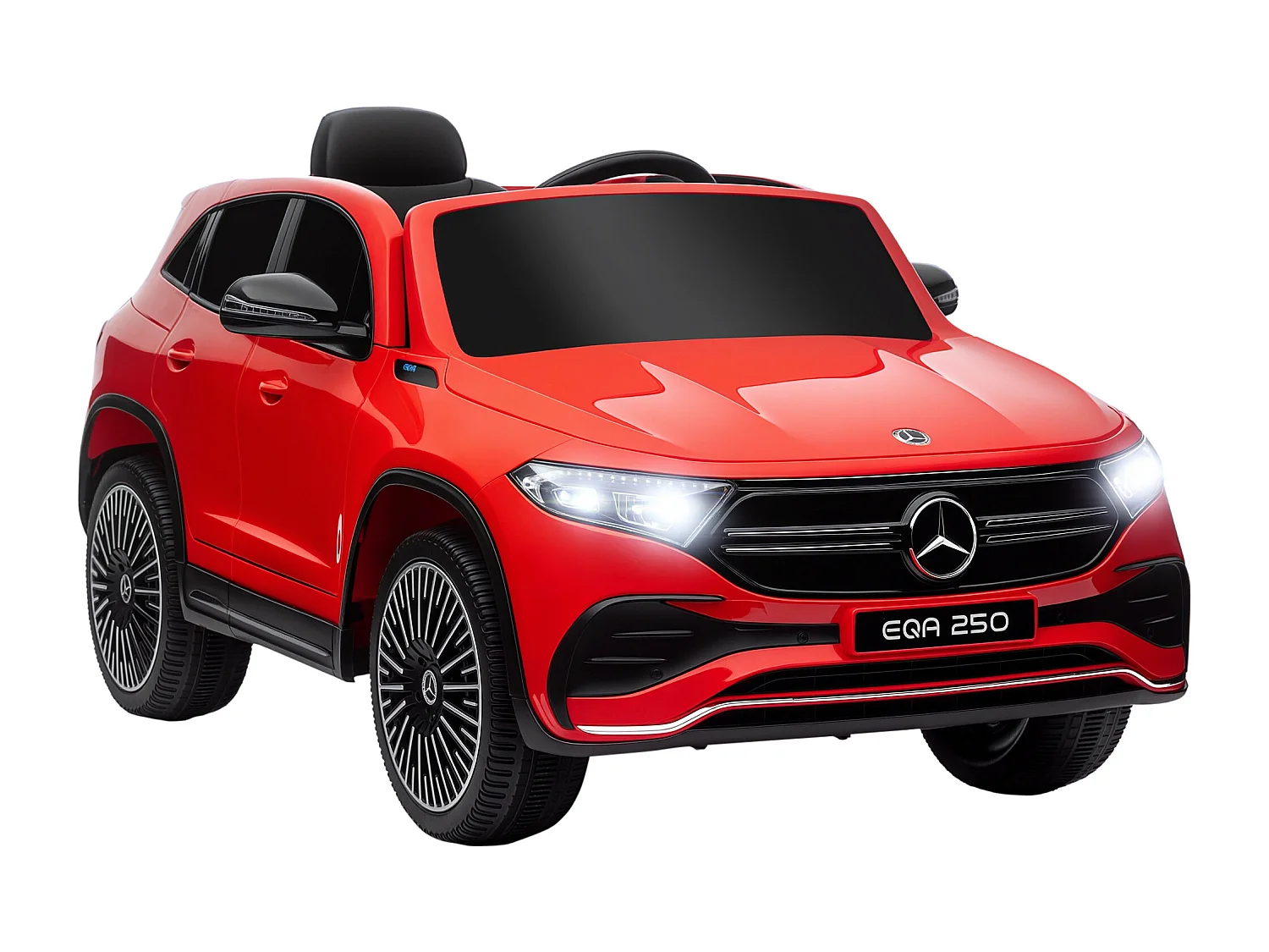 Macchina elettrica per bambini con licenza mercedes benz eqa rossa