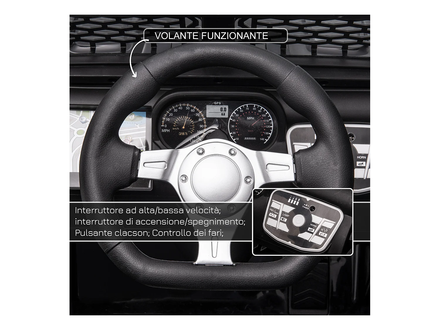 Macchina per bambini elettrica 12v guida manuale e telecomando