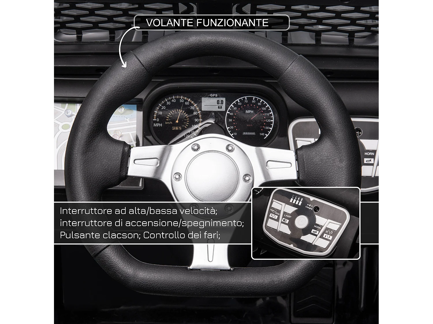 Macchina per bambini elettrica 12v guida manuale e telecomando