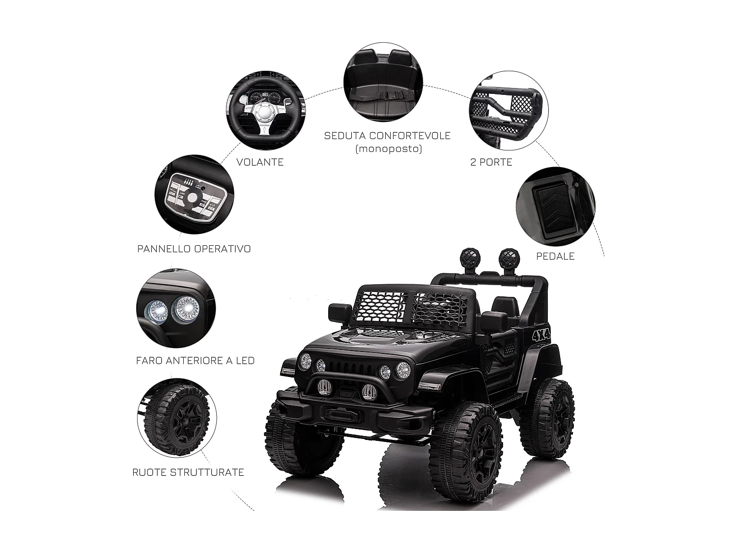 Macchina per bambini elettrica 12v guida manuale e telecomando