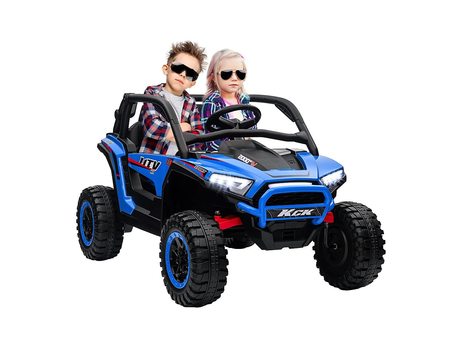 Macchina elettrica per bambini 3-8 anni 24v con telecomando blu