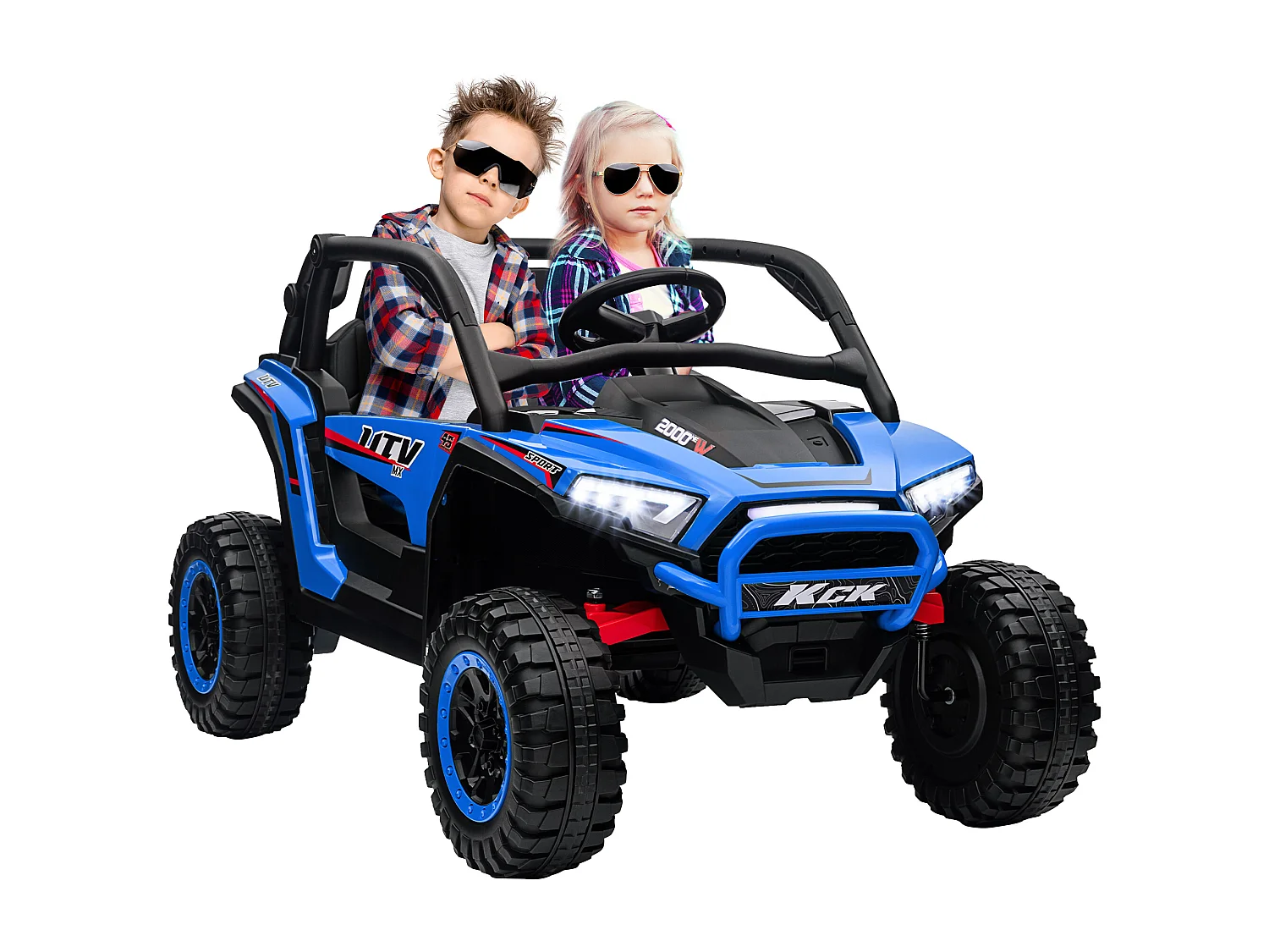 Macchina elettrica per bambini 3-8 anni 24v con telecomando blu