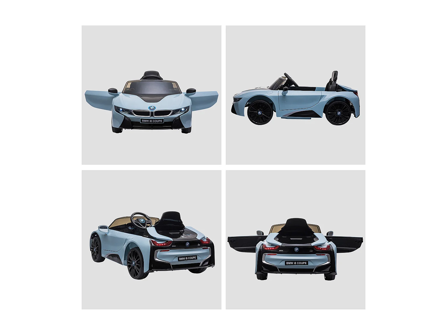 Macchina elettrica per bambini 3-8 anni licenza bmw e telecomando blu