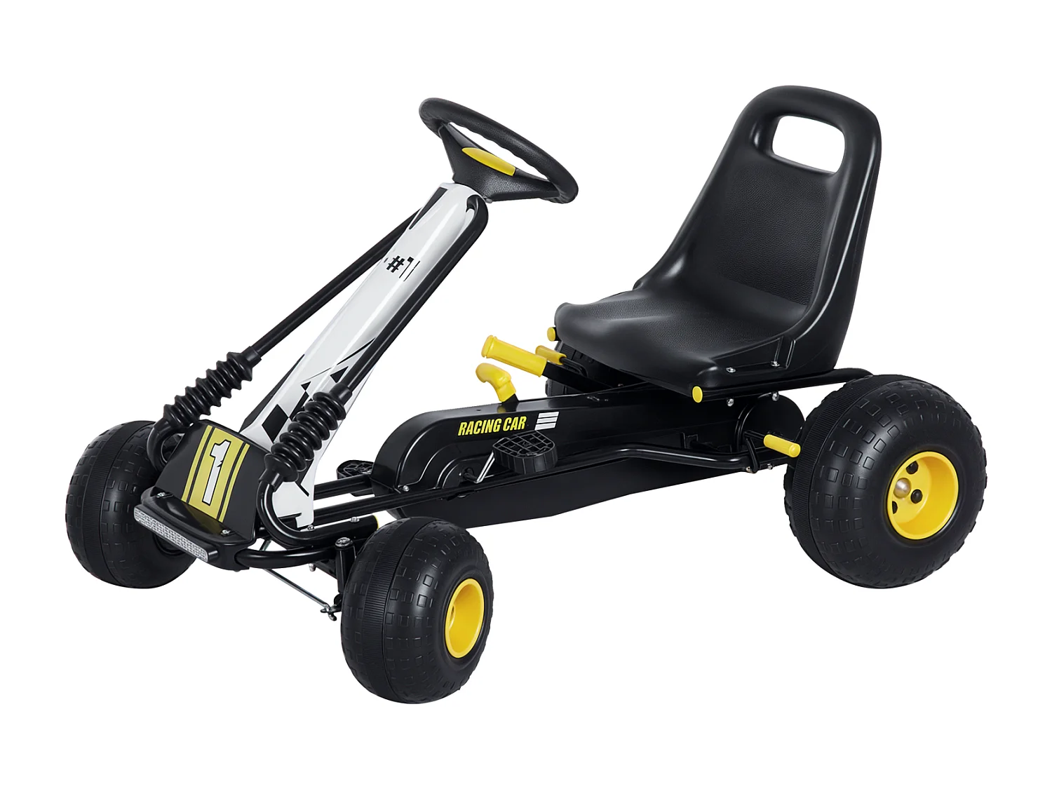 Go-kart a pedali per bambini con sedile regolabile e frizione