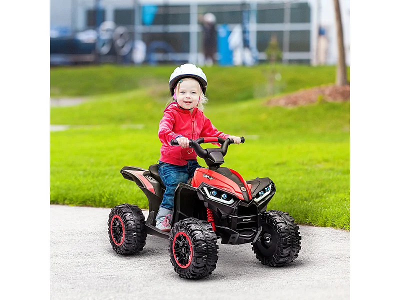 Quad per bambini elettrico 12v 2 velocità ruote con clacson fari