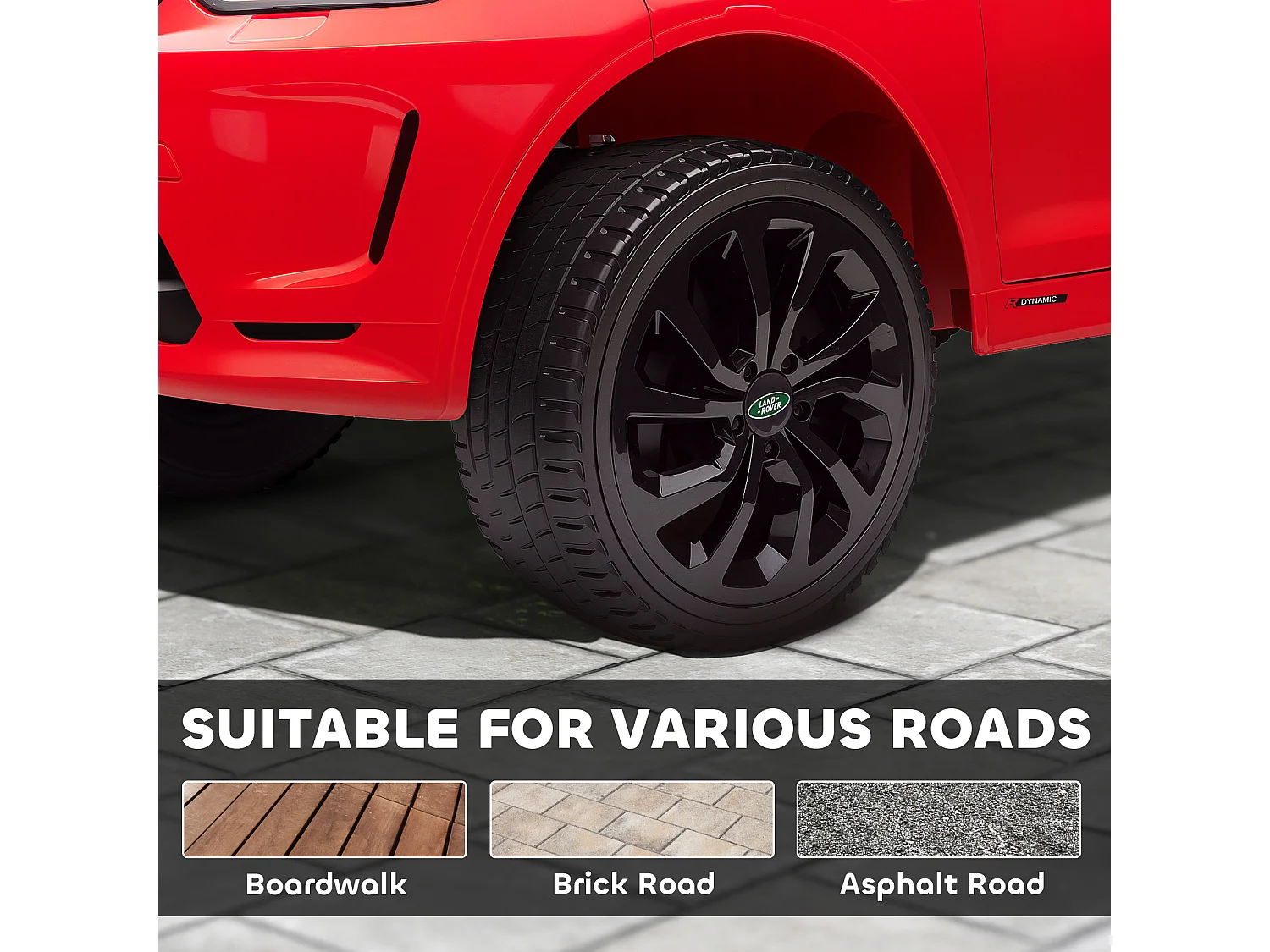 Macchina elettrica per bambini licenza land rover discovery rosso