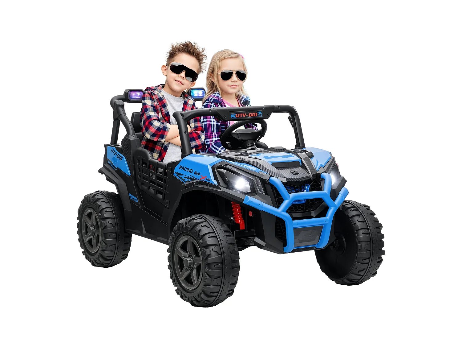 Macchina elettrica per bambini con telecomando e 3 velocità blu