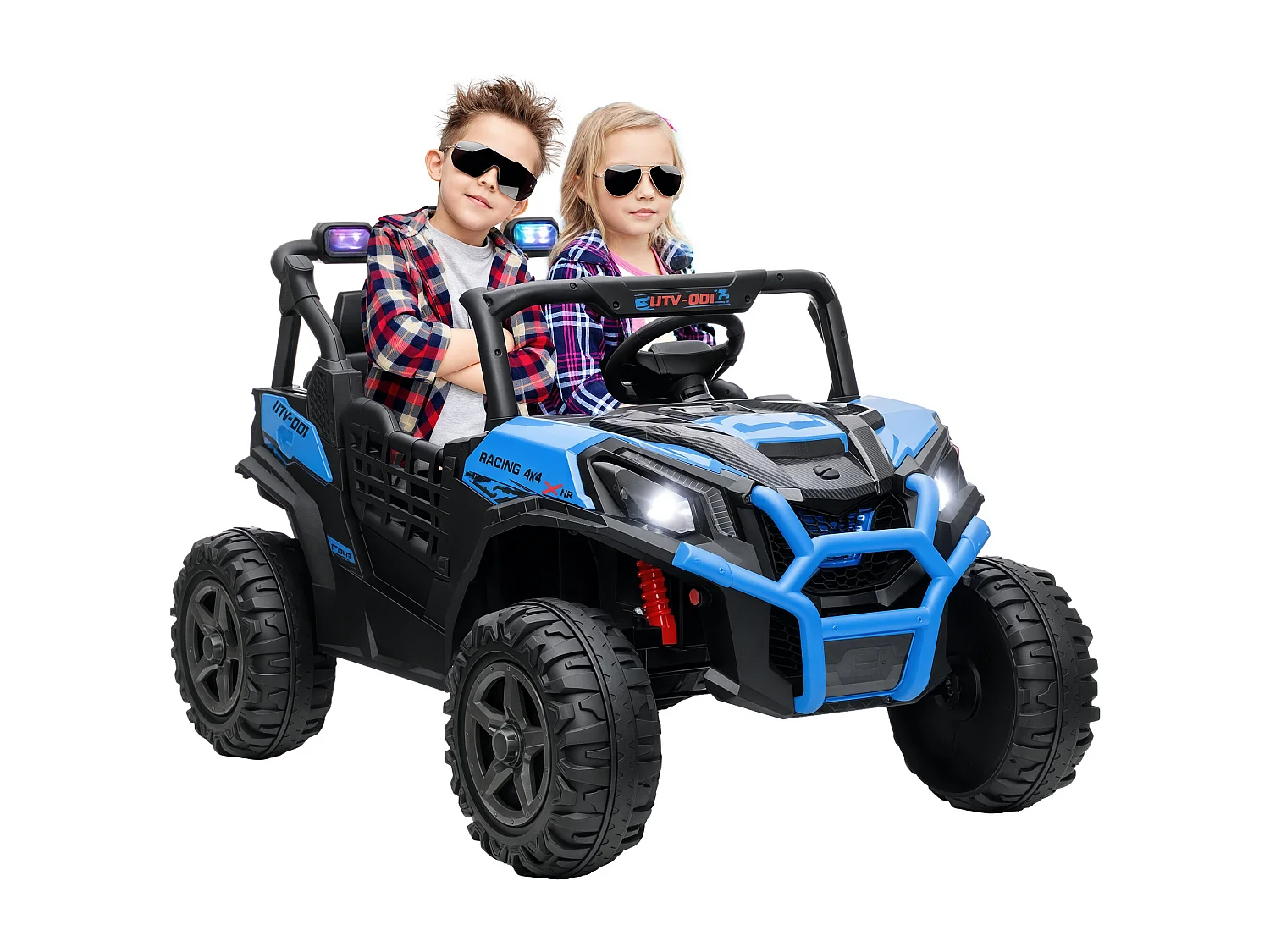 Macchina elettrica per bambini con telecomando e 3 velocità blu