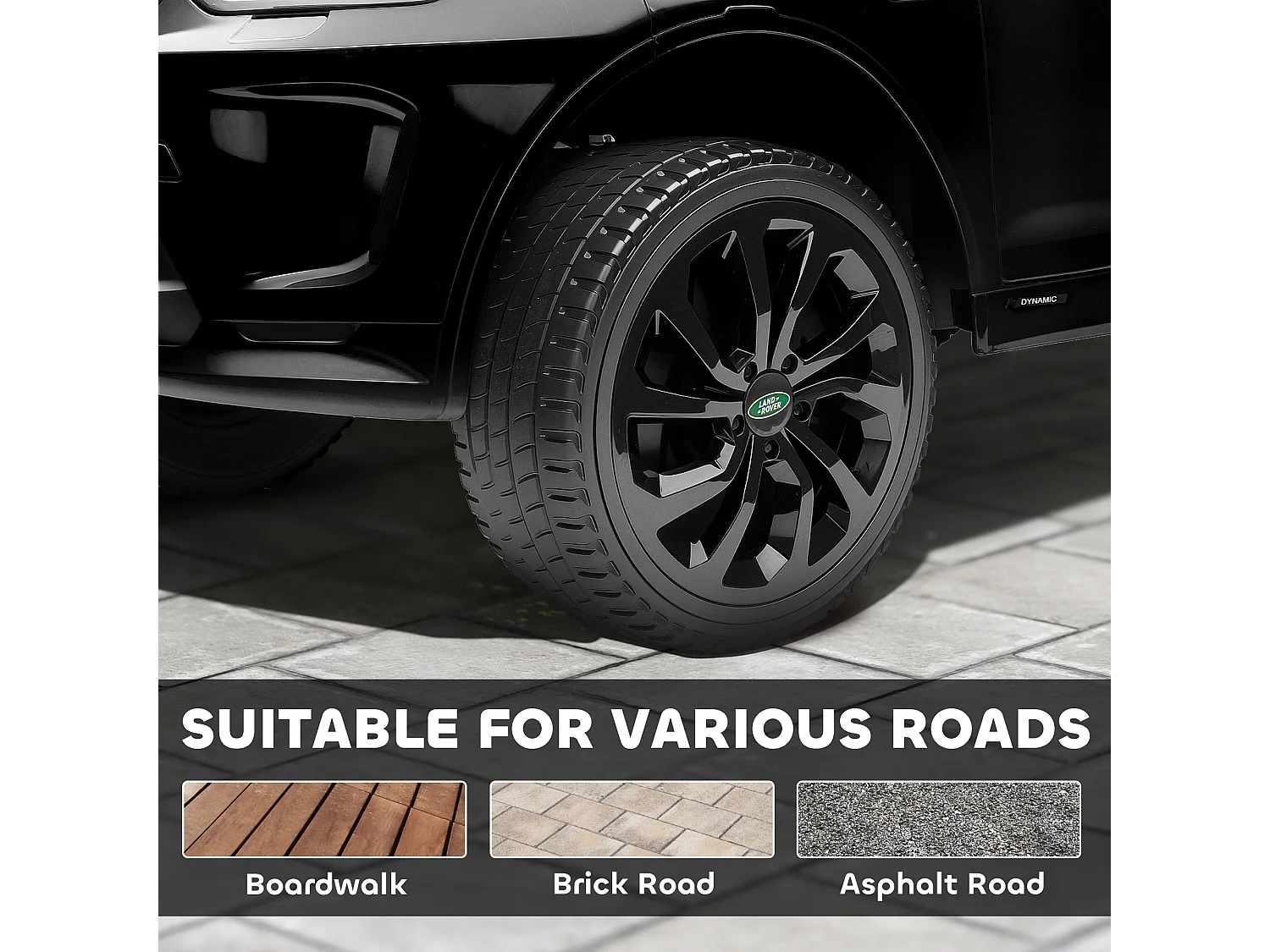 Macchina elettrica per bambini licenza land rover discovery nero