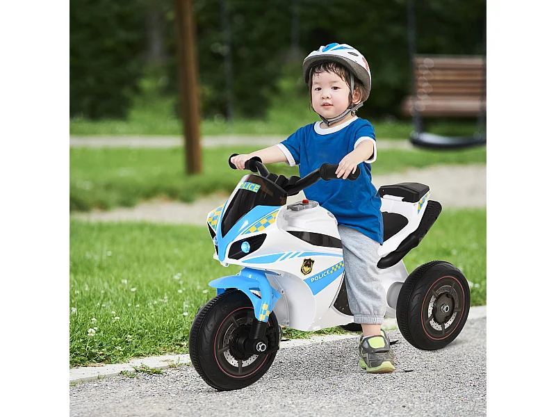 Moto giocattolo a 3 ruote per bambini 18-36 mesi stile polizia