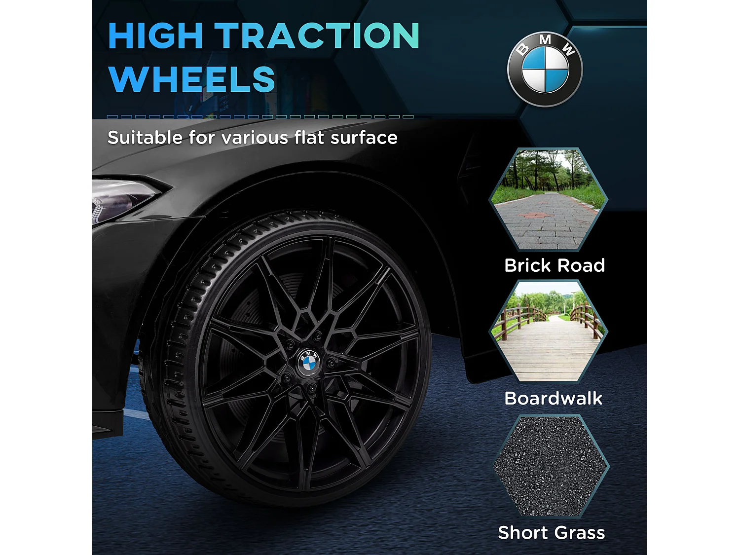 Macchina elettrica per bambini a licenza bmw m4 in pp e metallo nera