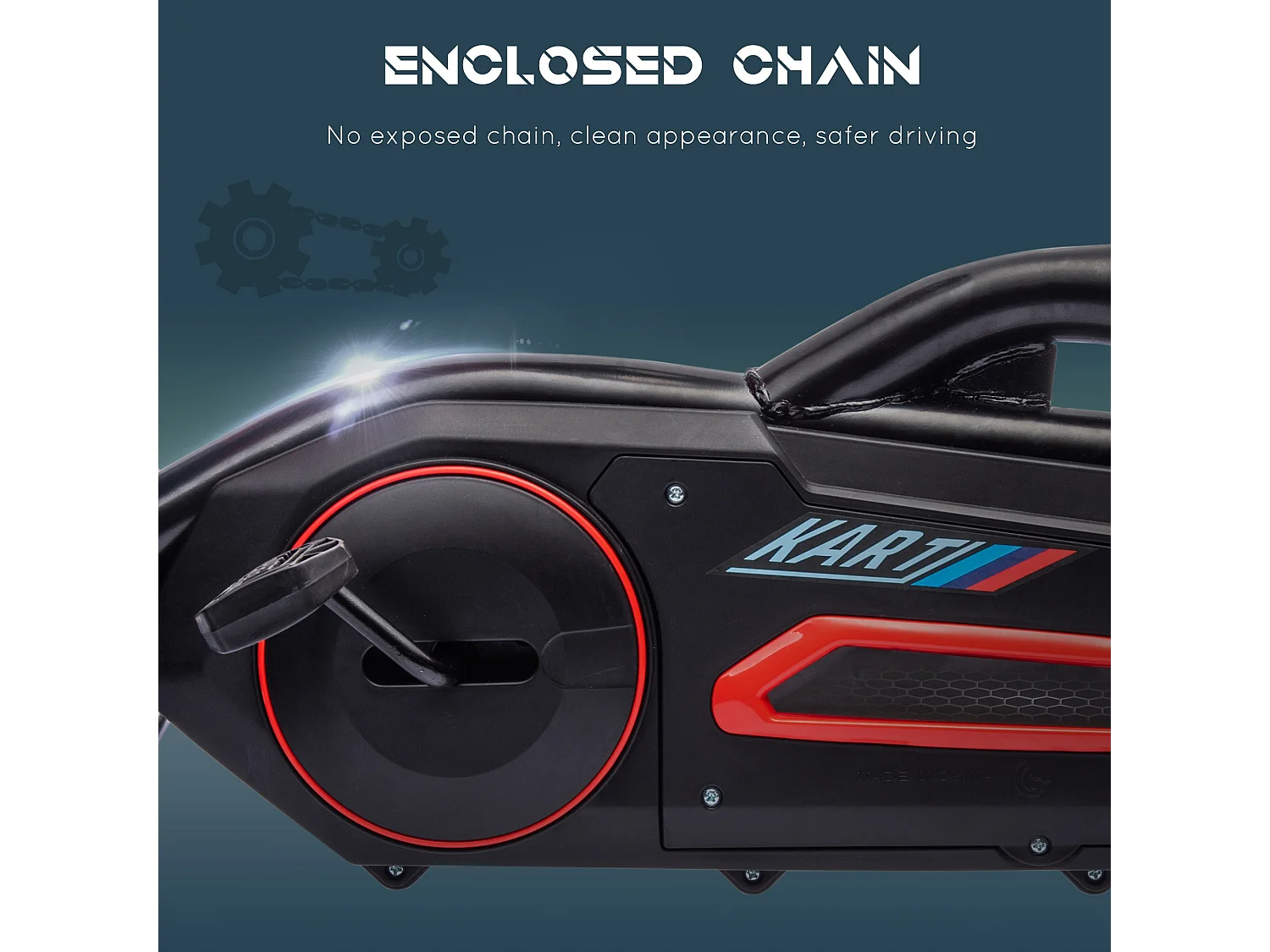 Go kart a pedali per bambini 3-8 anni con sedile regolabile